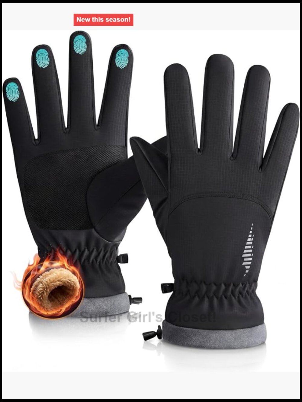 Waterproof Windproof Warm Winter Gloves with Touchscreen Fingers for Outdoor